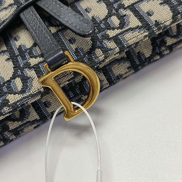 Saddle Mini Oblique Canvas Blue