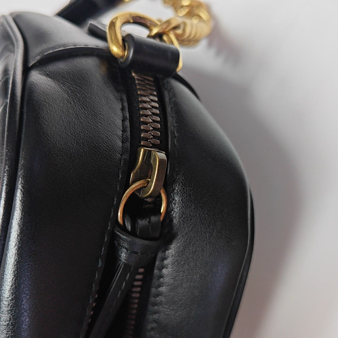 GG Marmont Small Quilted Calfskin Black