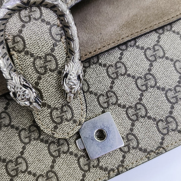 Dionysus Mini Monogram Coated Canvas Beige