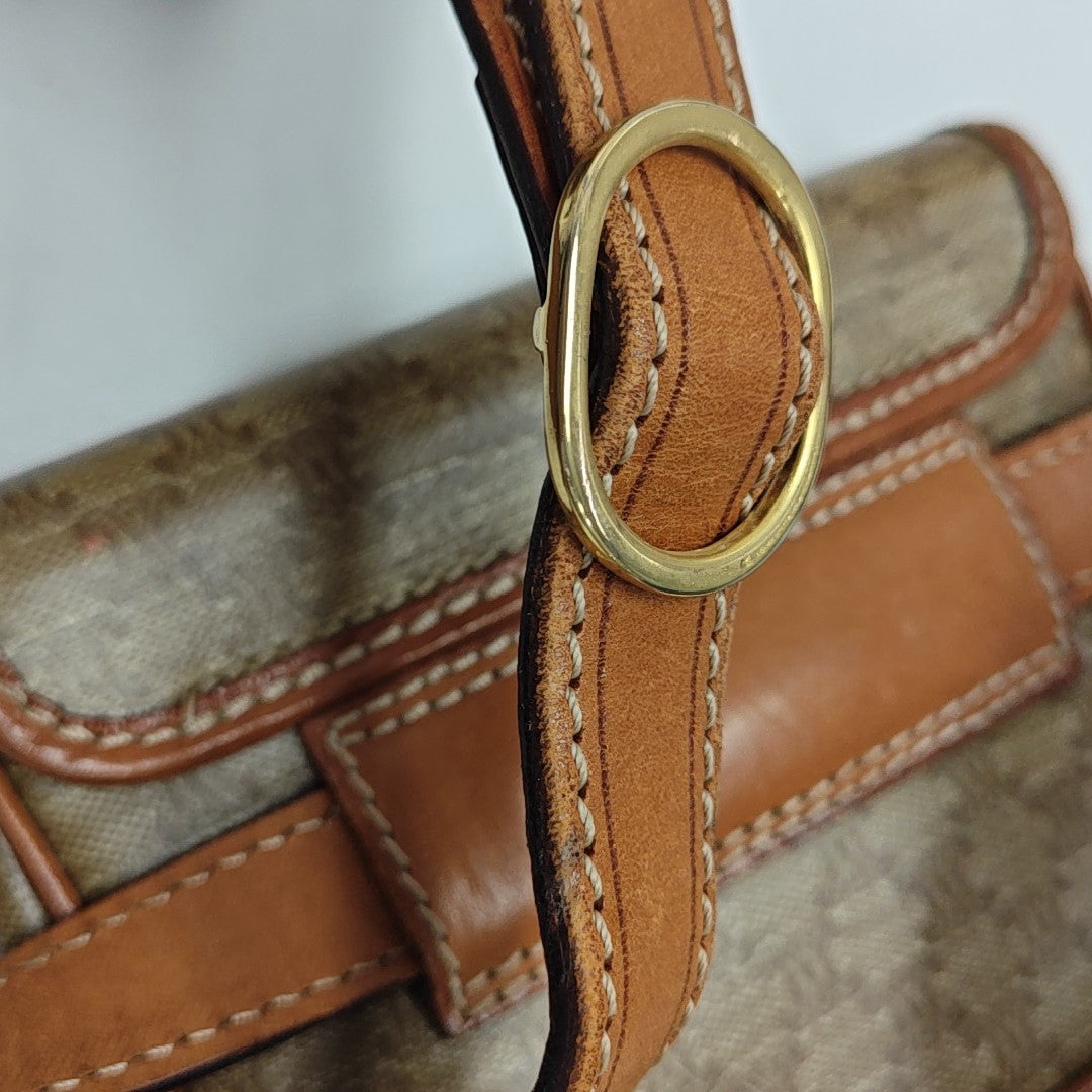 Coated Canvas Belt Bag Brown