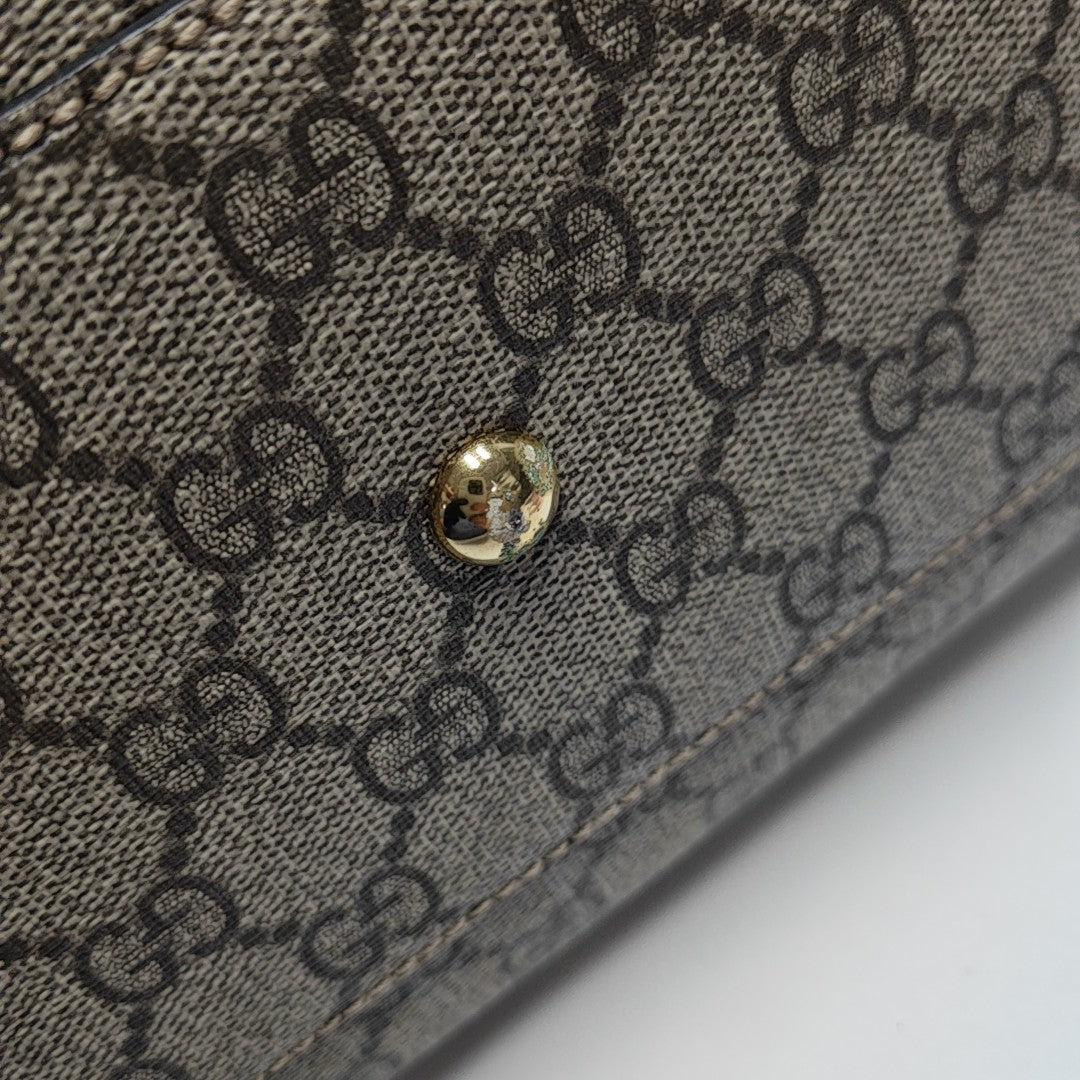 GG Blooms Monogram Coated Canvas Beige
