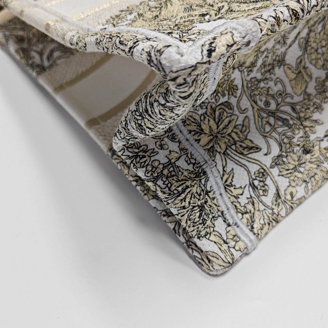 Book Tote Medium Fabric Beige