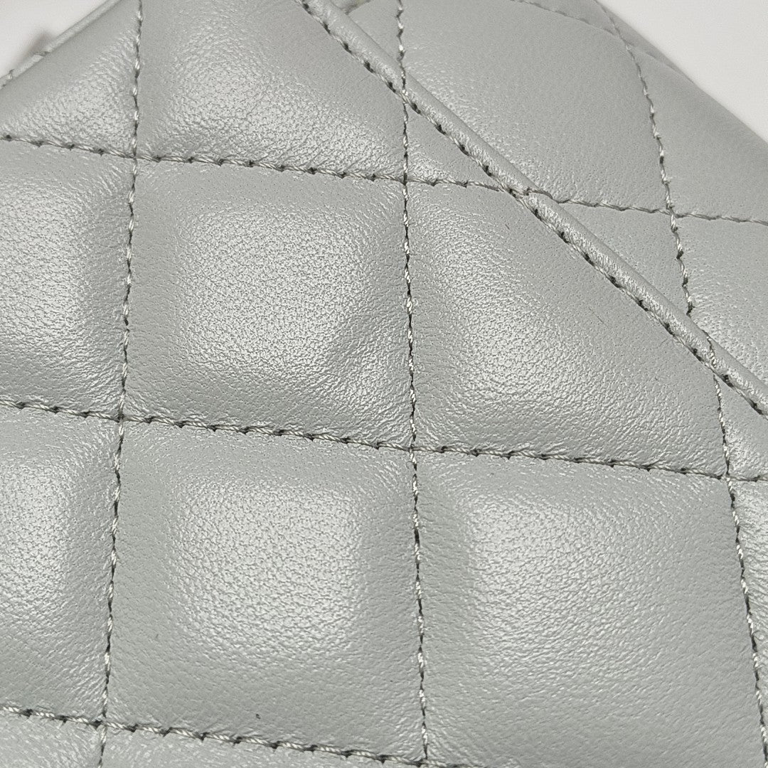 Quilted Lambskin Shoulder Bag Blue