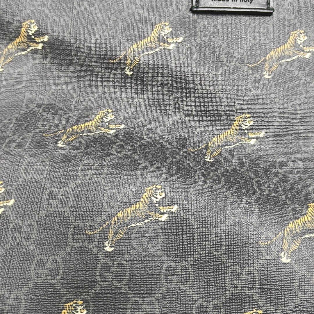 GG Supreme Monogram Coated Canvas Black