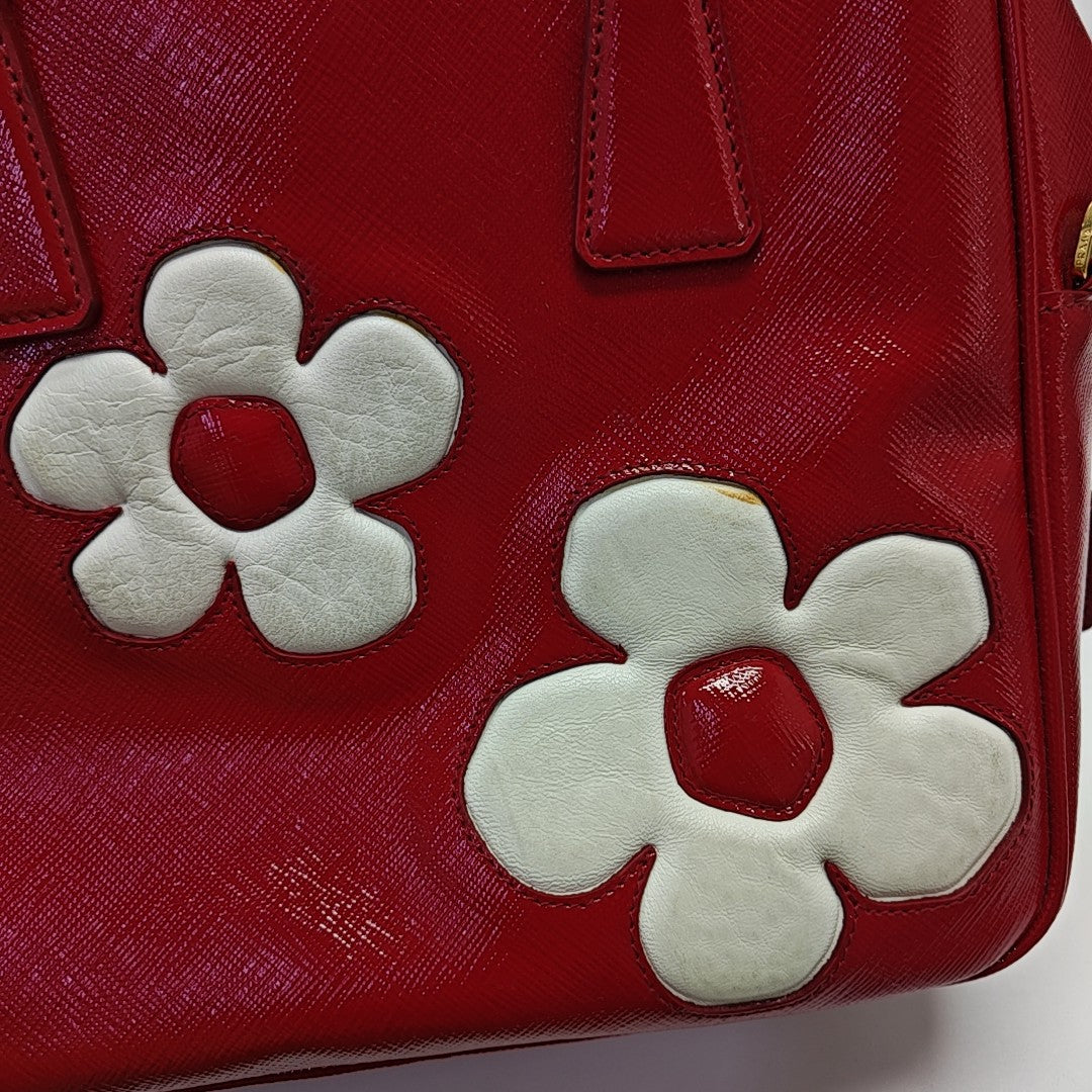 Patent Leather Shoulder Bag Red