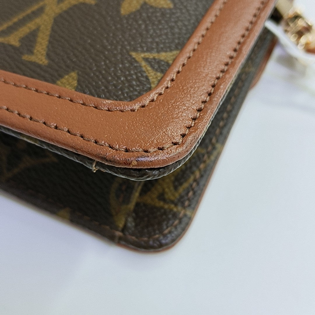 DAME Monogram Coated Canvas Brown