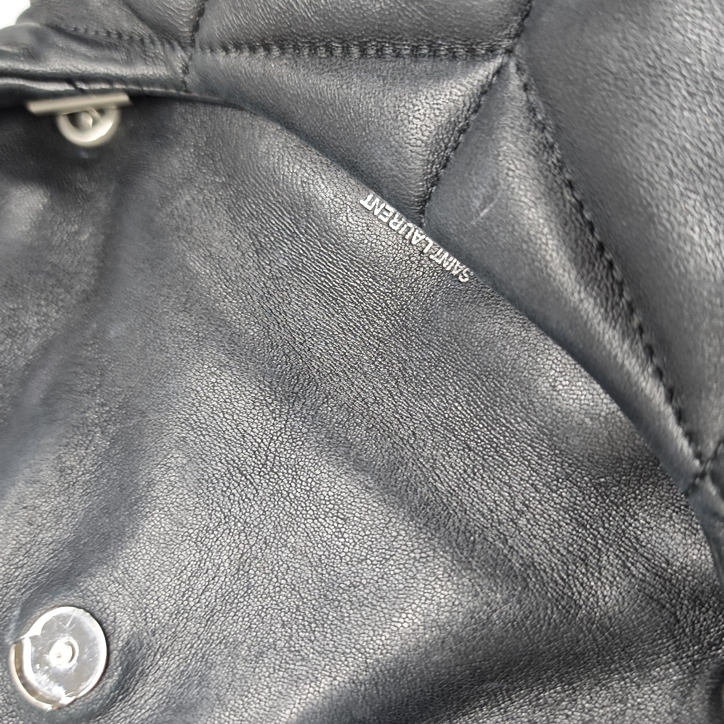 PUFFER Mini Chevron Lambskin Black