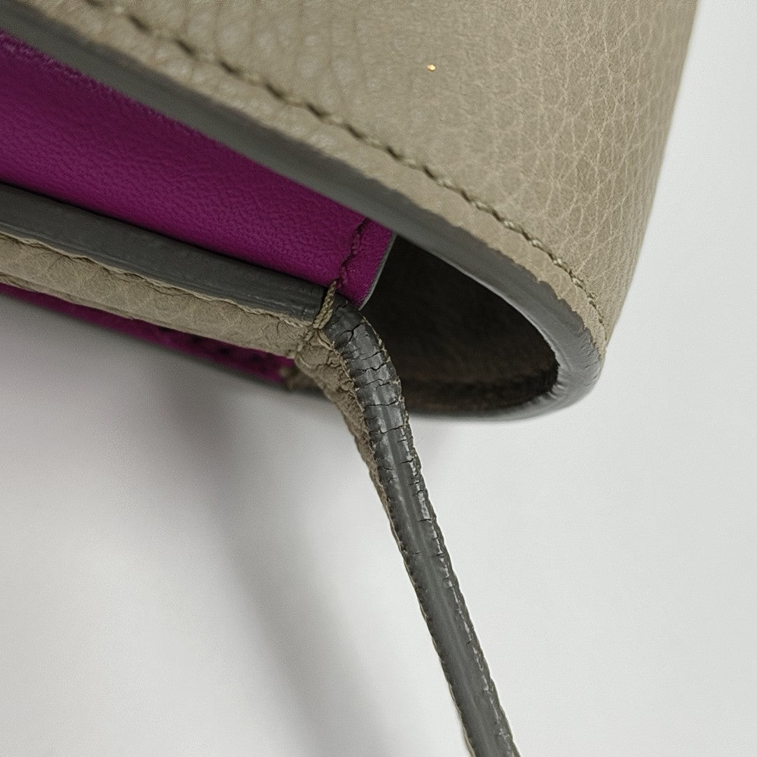TROTTEUR Small Calfskin Gray