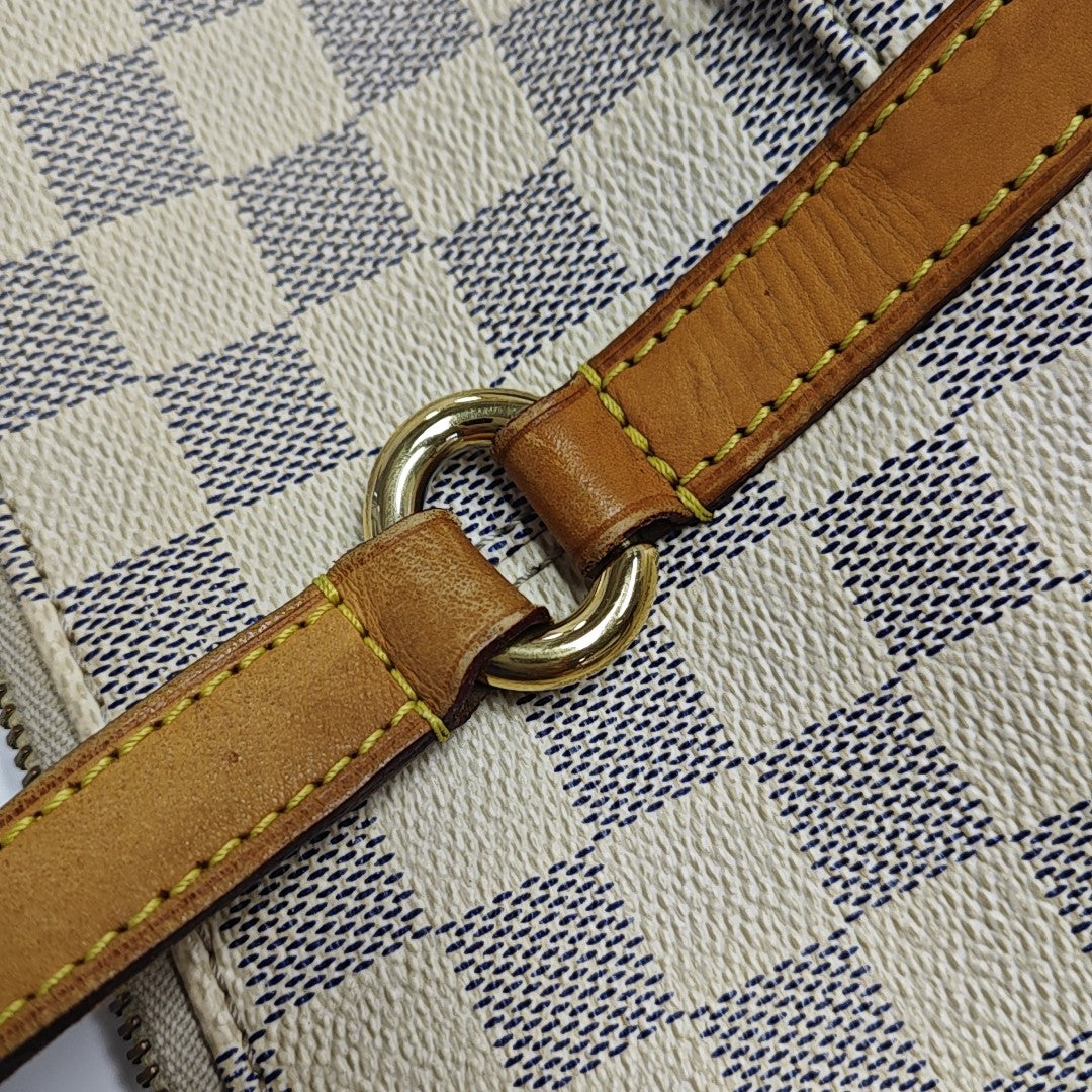TOTALLY MM Damier Azur Coated Canvas White
