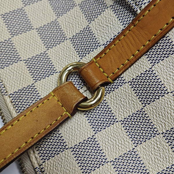 TOTALLY MM Damier Azur Coated Canvas White