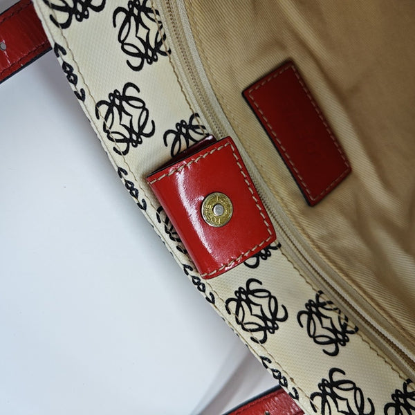 Monogram Coated Canvas Tote Bag Beige