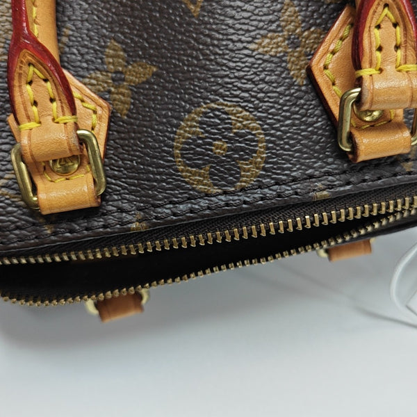 SPEEDY Nano Monogram Coated Canvas Brown