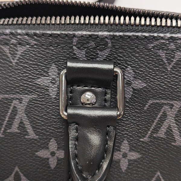 KEEPALL 25 Monogram Coated Canvas Black