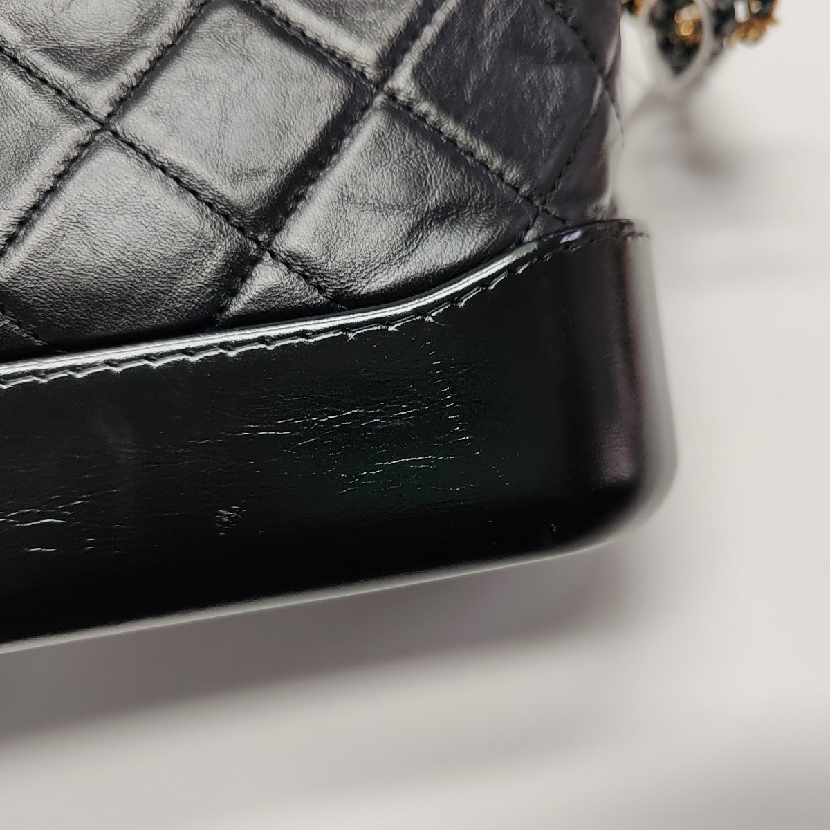 GABRIELLE Small Quilted Vintage Calf Black