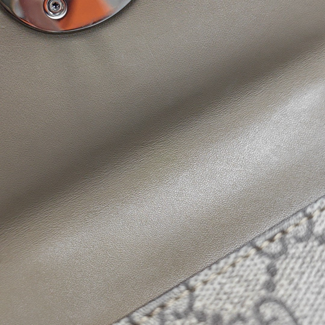 Monogram Coated Canvas Shoulder Bag Gray