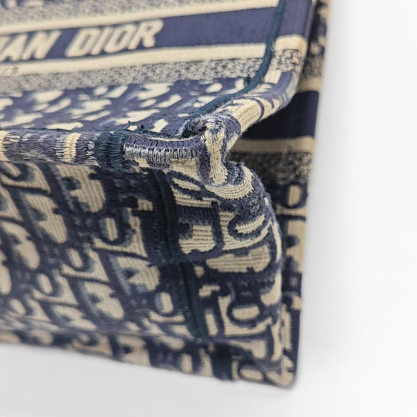 Book Tote Small Oblique Canvas Blue