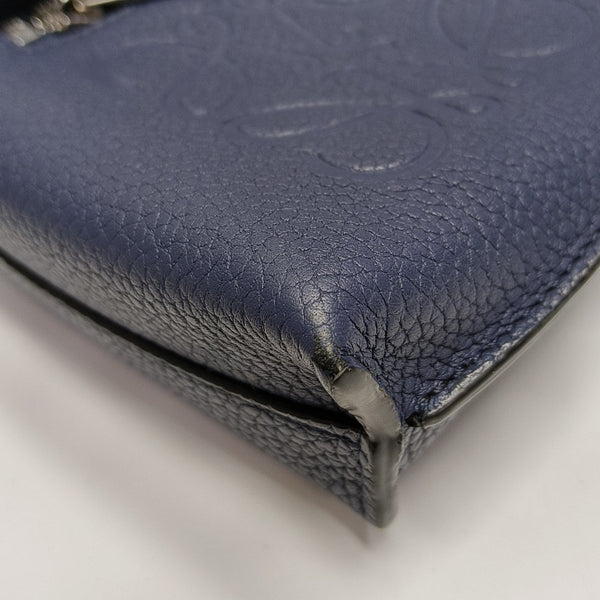 T Pouch Calfskin Blue