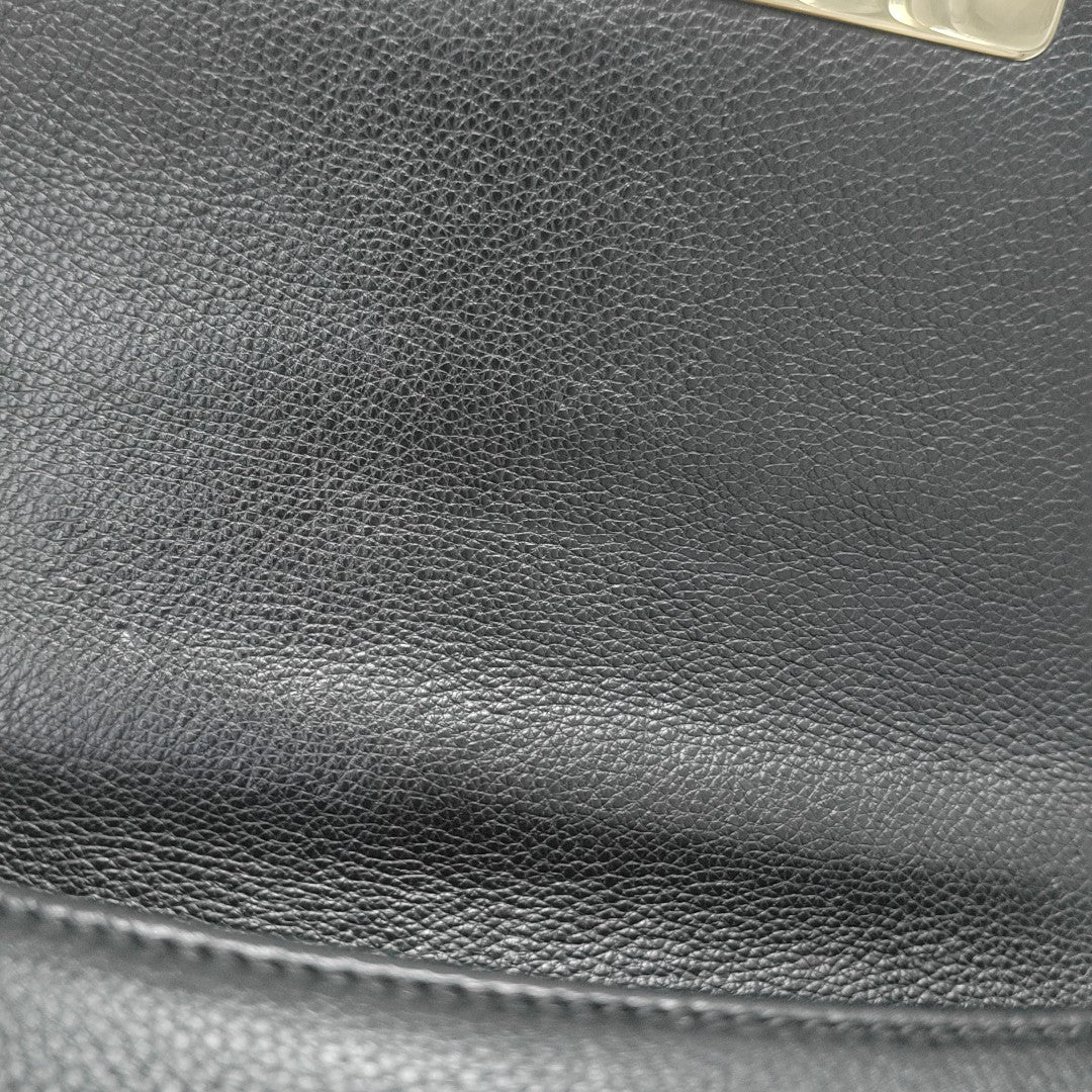 LABEL CLICK Quilted Calfskin Black