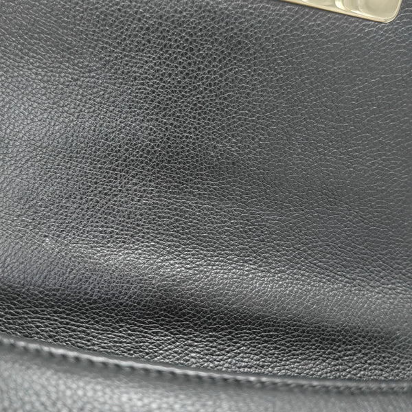 LABEL CLICK Quilted Calfskin Black