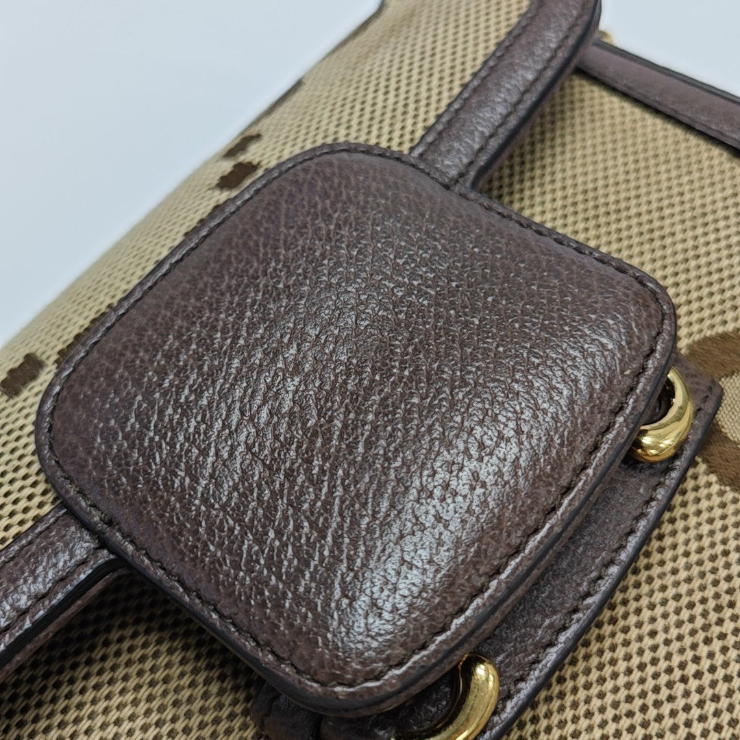 Horsebit 1955 Mini Monogram Canvas Beige