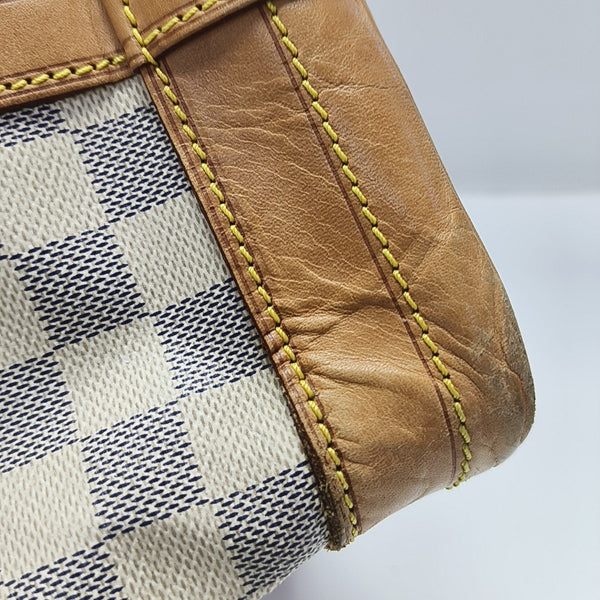 NOÉ GM Damier Azur Coated Canvas White