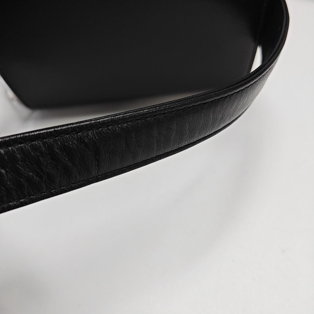 Calfskin Top Handle Bag Black