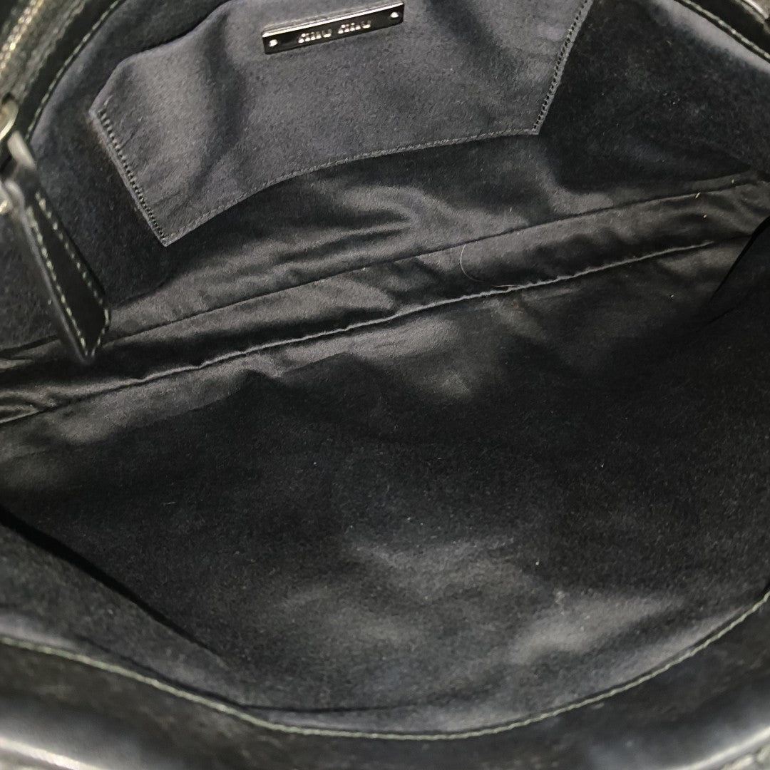Crystal Quilted Lambskin Black