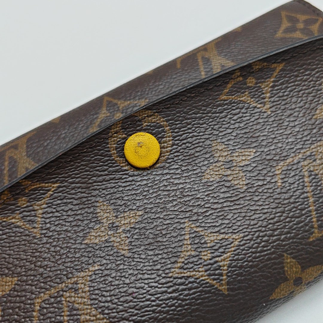 EMILIE Monogram Coated Canvas Brown Wallet