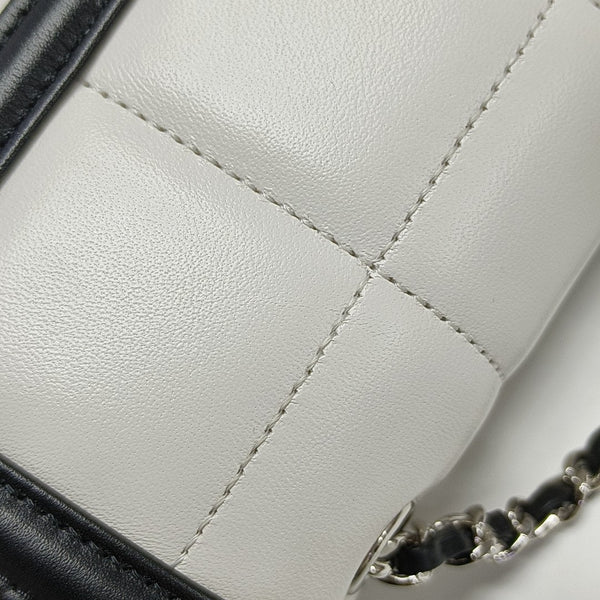 Quilted Lambskin Crossbody Bag Mini White