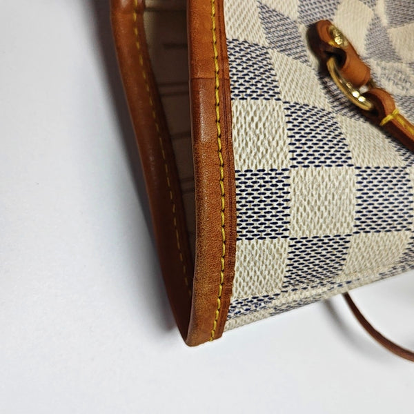 NEVERFULL MM Damier Azur Coated Canvas Beige