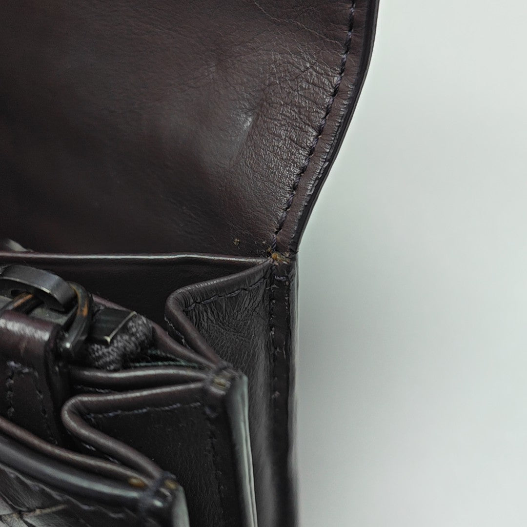 Intrecciato Calfskin Brown Wallet