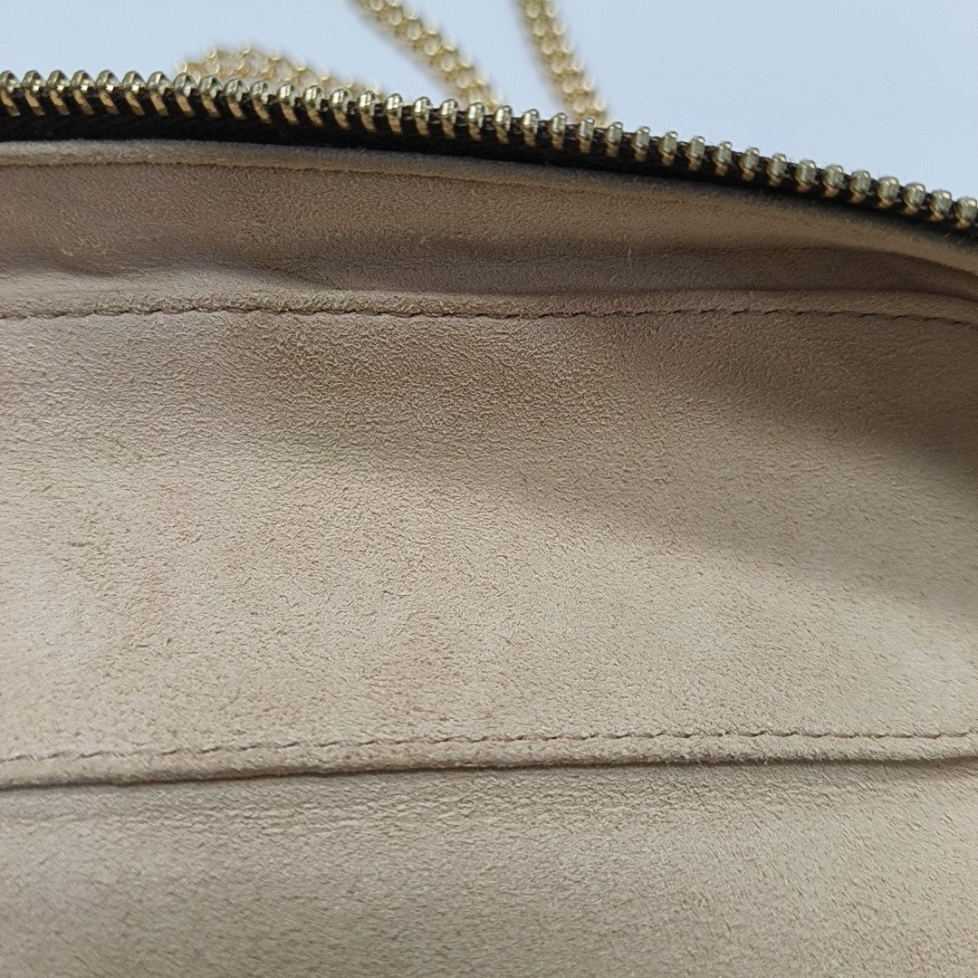 Coated Canvas Shoulder Bag Brown