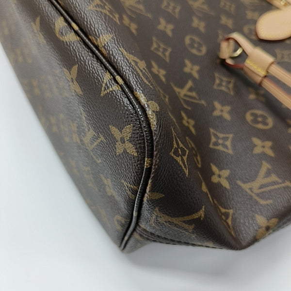 NEVERFULL MM Monogram Coated Canvas Brown