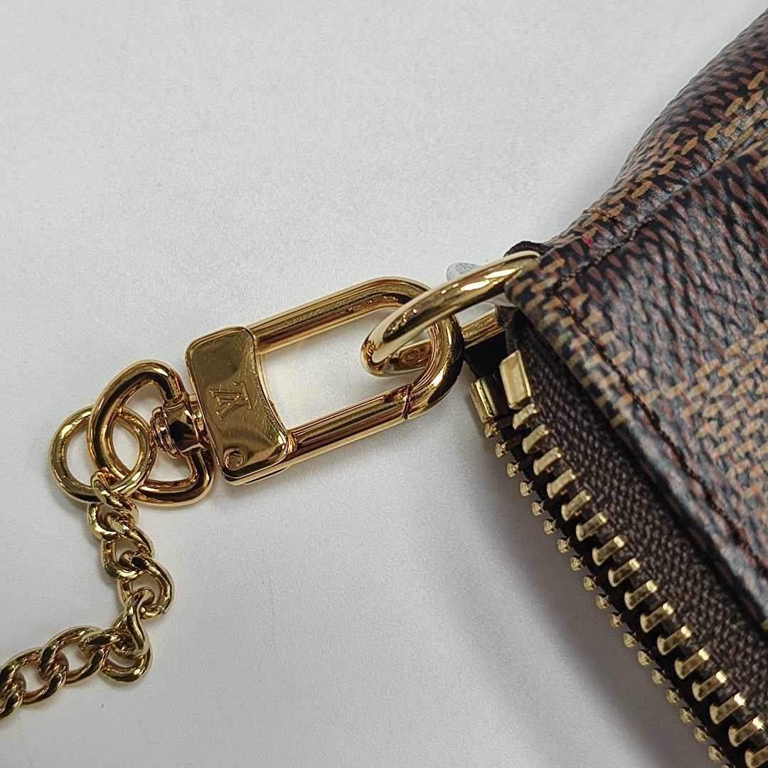 ACCESSOIRES Mini Damier Ebene Coated Canvas Brown