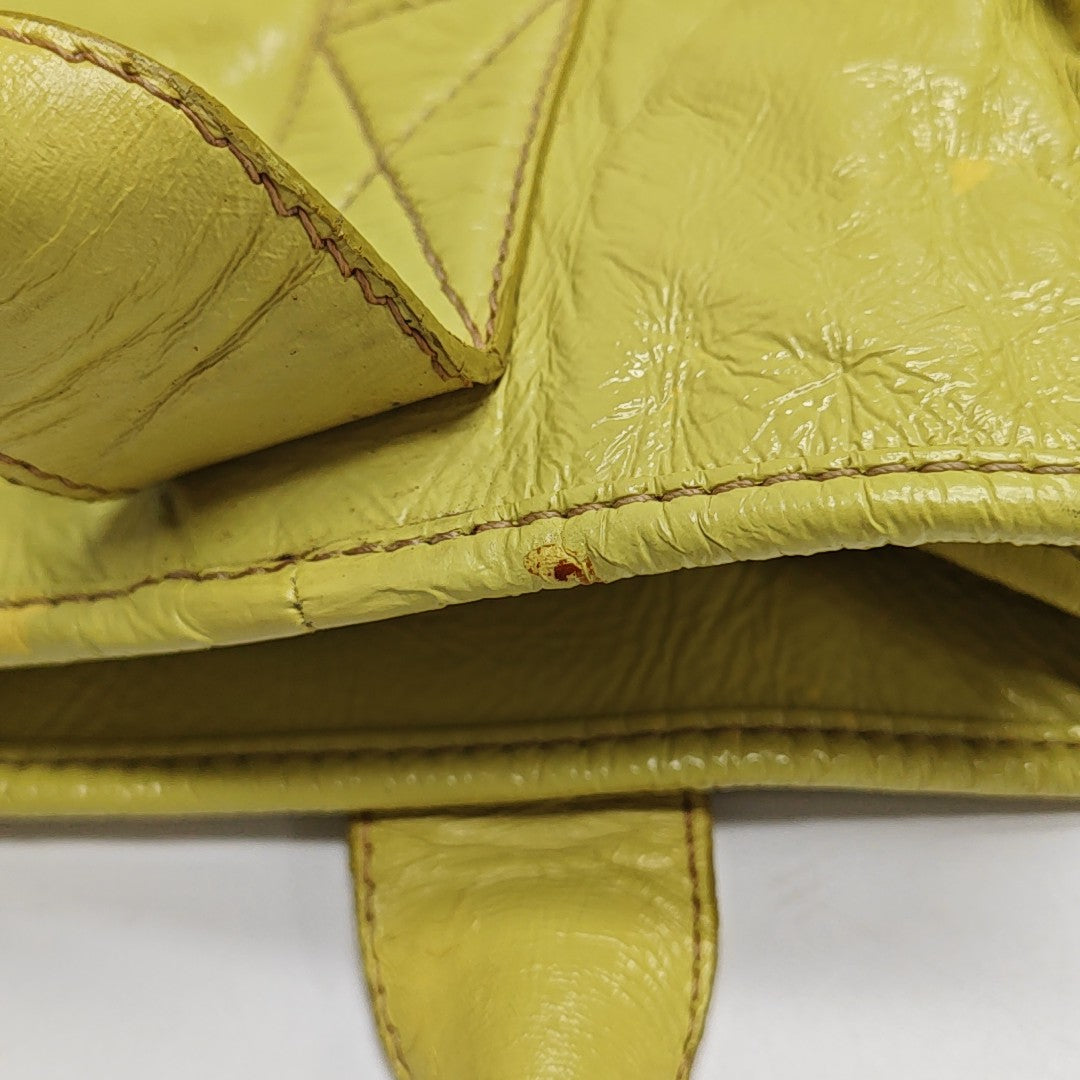 Calfskin Tote Bag Large Yellow