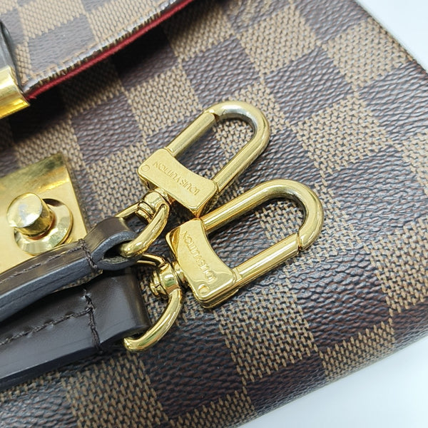 CROISETTE Damier Ebene Coated Canvas Brown