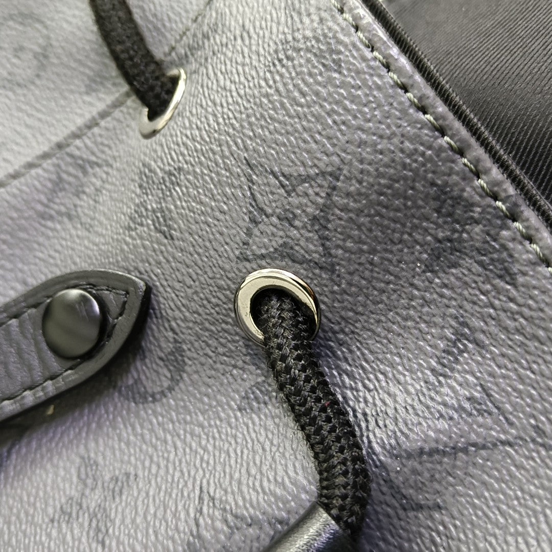 CHRISTOPHER PM Monogram Coated Canvas Gray