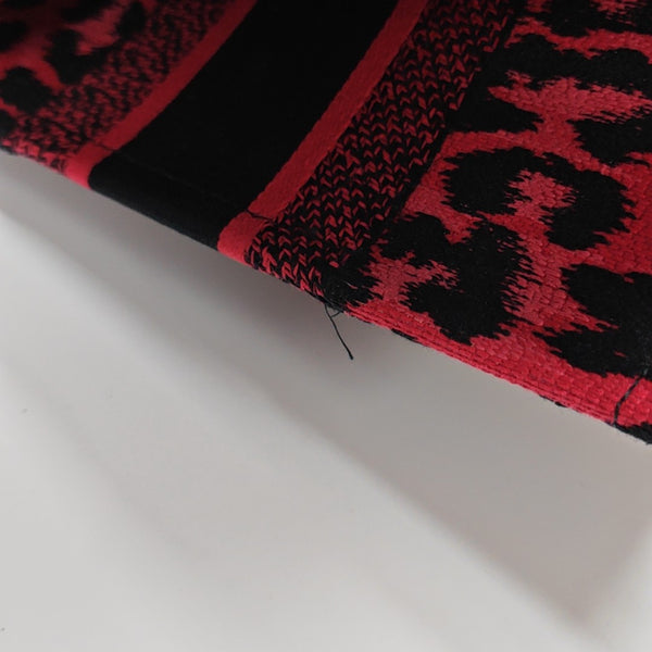 Authenticated pre-owned  Book Tote Medium Fabric Red - Tote Bag at Looply