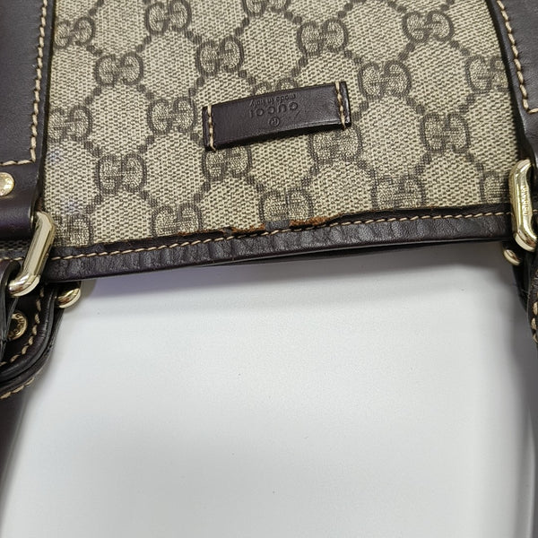 Monogram Coated Canvas Tote Bag Beige