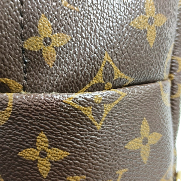 PALM SPRINGS Mini Monogram Coated Canvas Brown