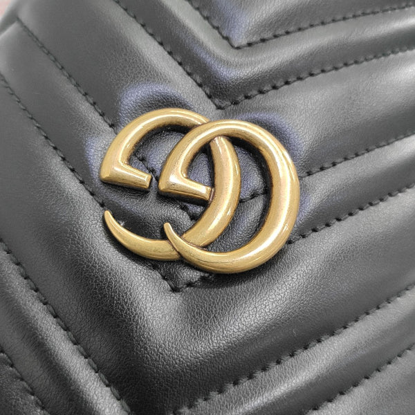 GG Marmont Mini Quilted Calfskin Black