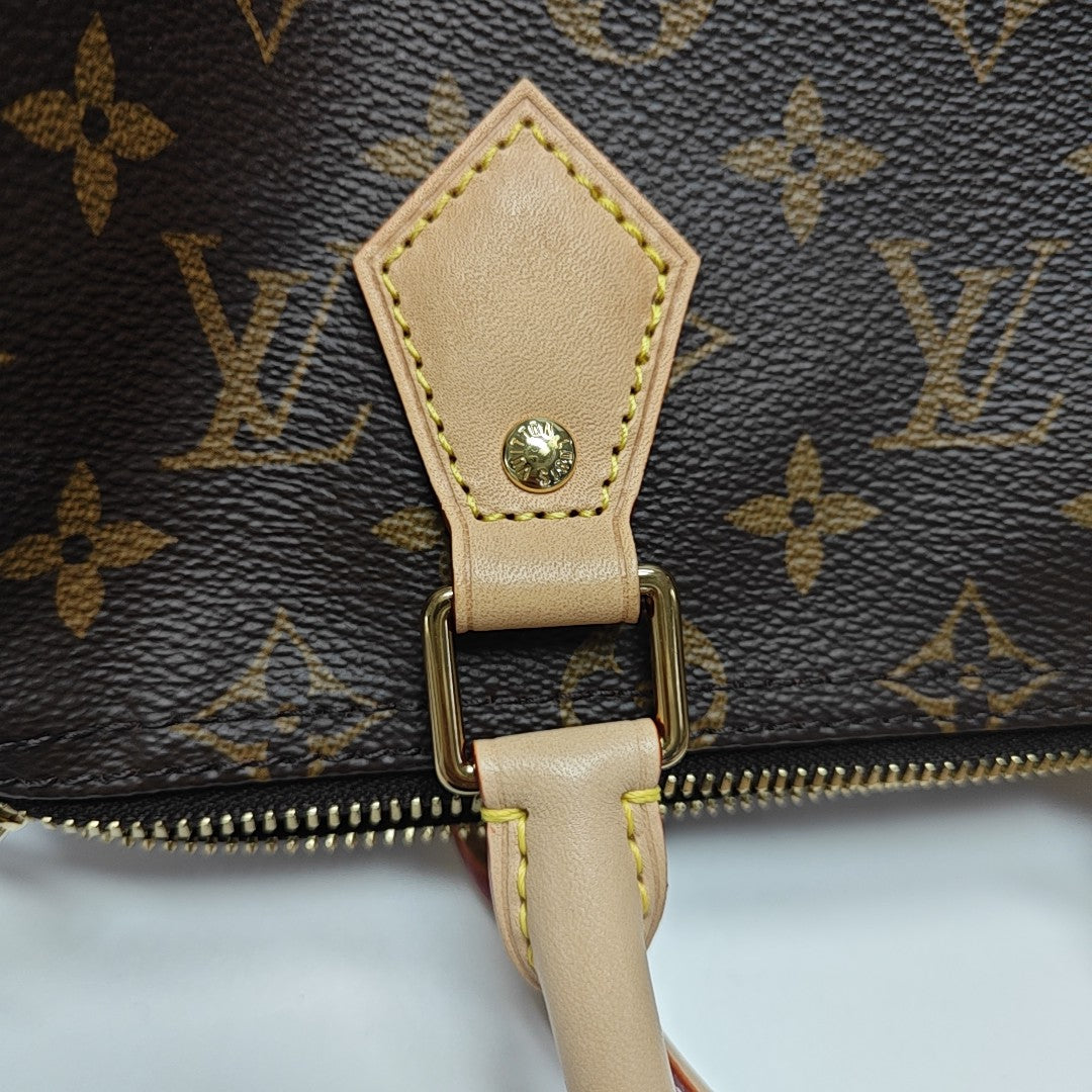 SPEEDY 25 Monogram Coated Canvas Brown