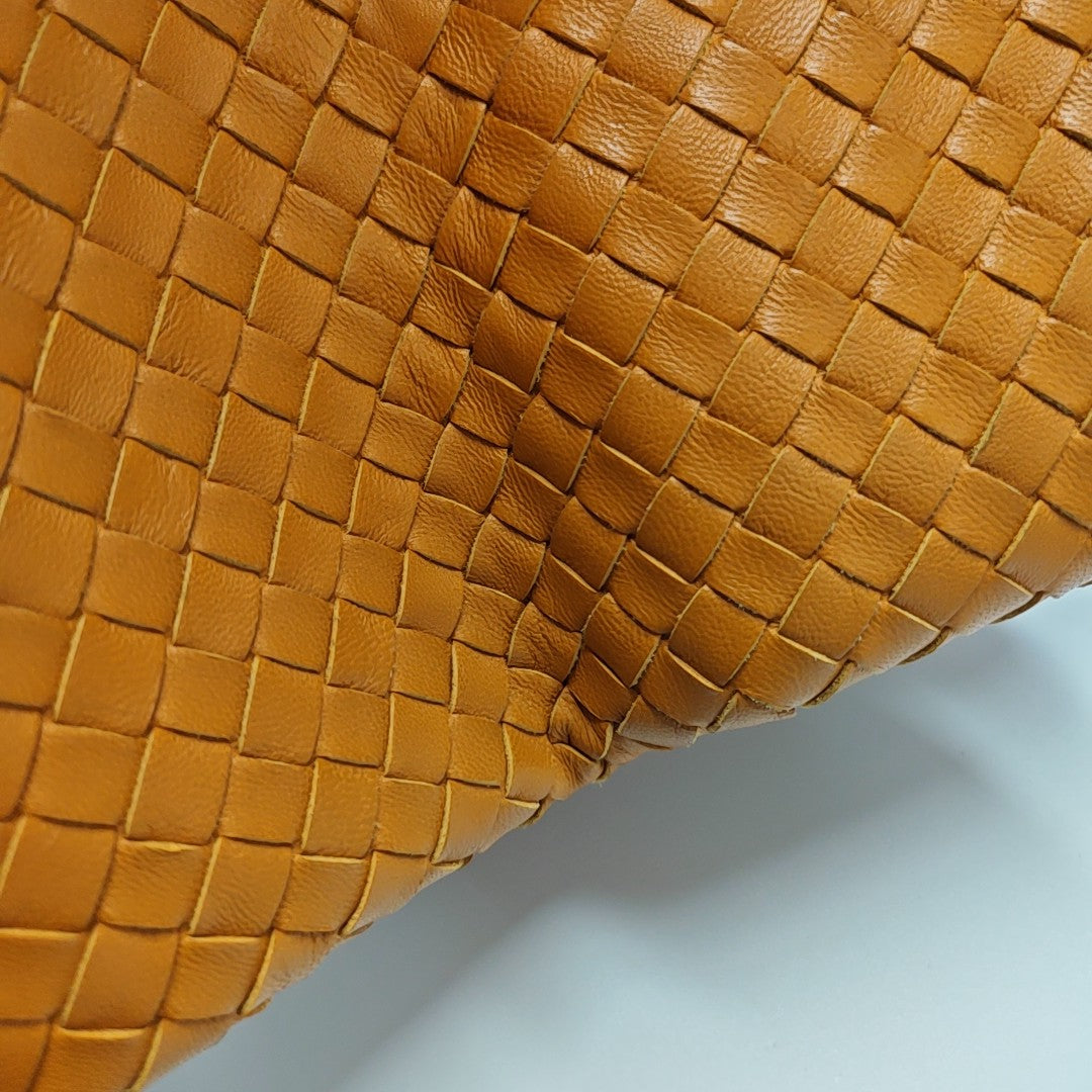 Lambskin Top Handle Bag Orange