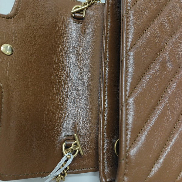 GG Marmont Mini Quilted Calfskin Brown