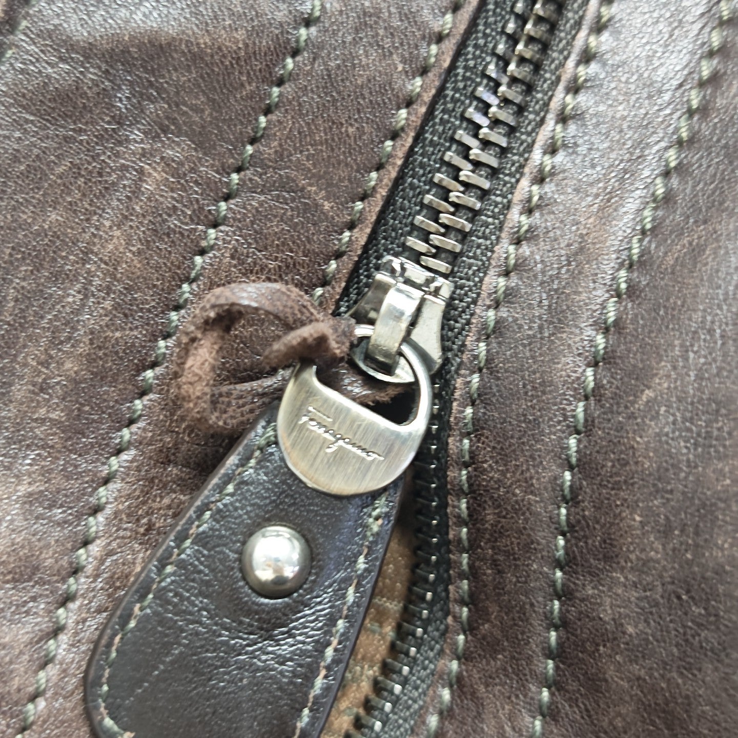 Calfskin Shoulder Bag Brown