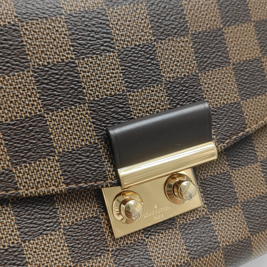CROISETTE Damier Ebene Coated Canvas Brown