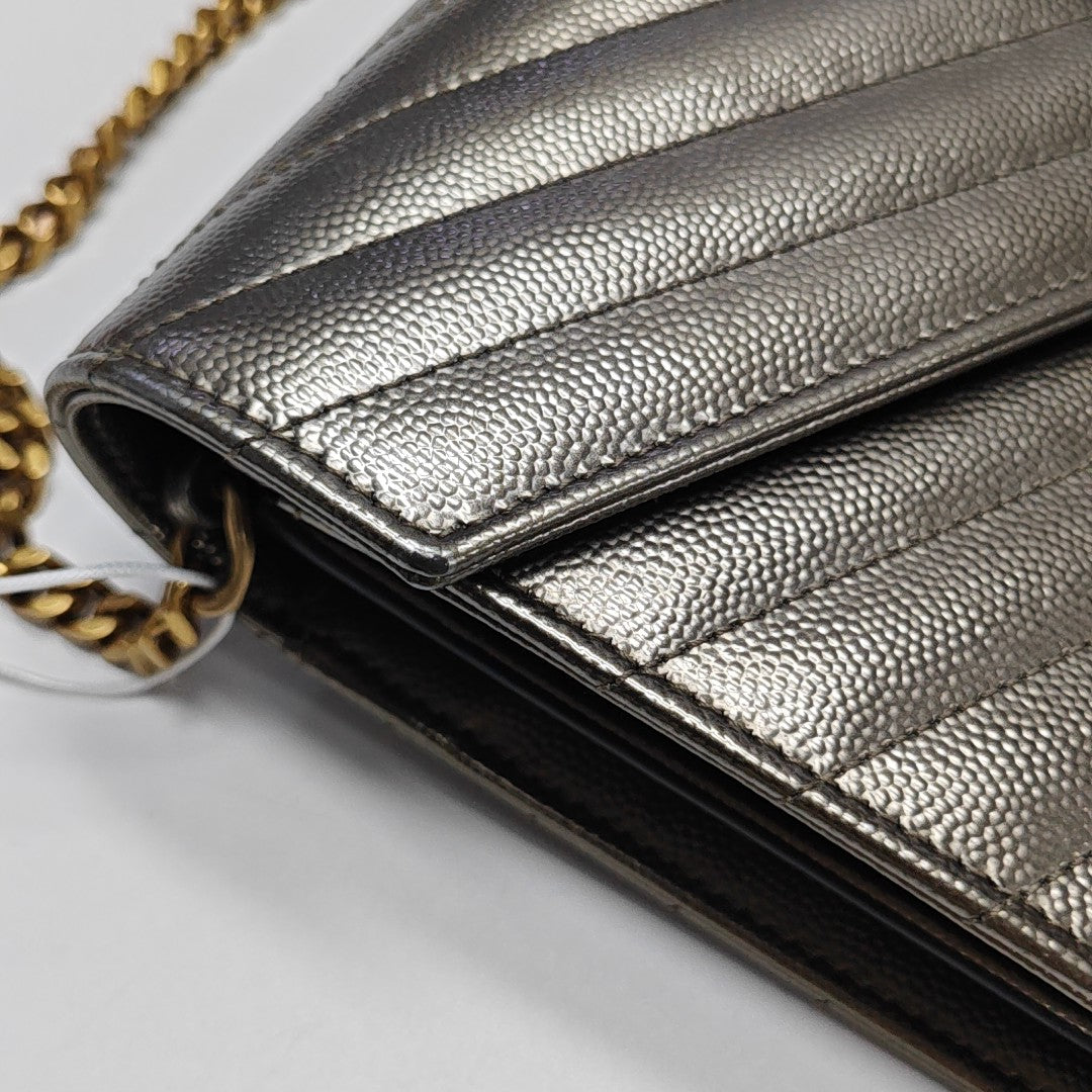 MONOGRAM Medium Chevron Calfskin Beige