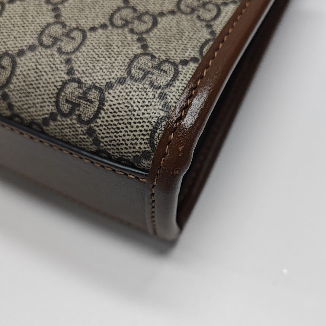 Retro Mini Monogram Coated Canvas Beige