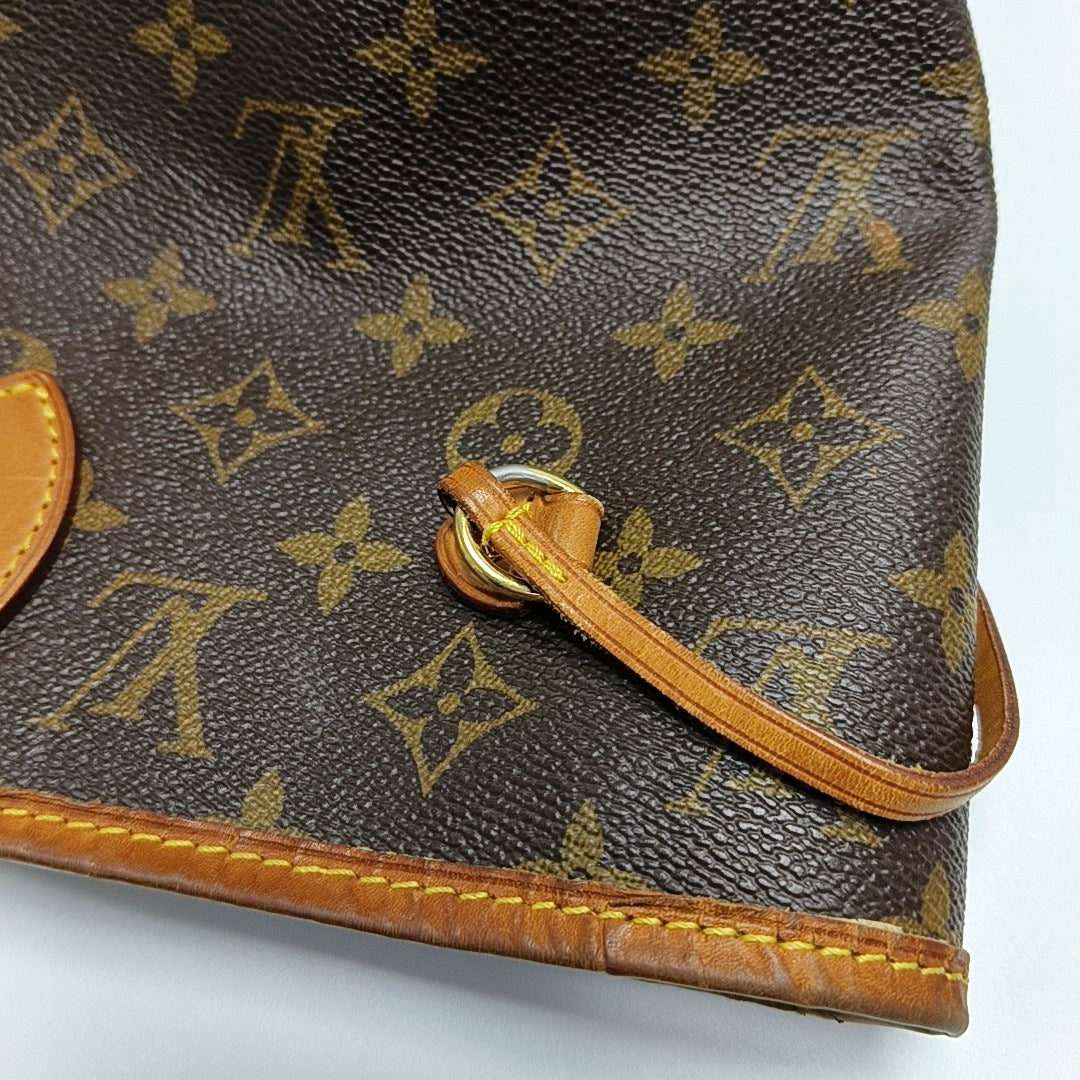 NEVERFULL MM Monogram Coated Canvas Brown
