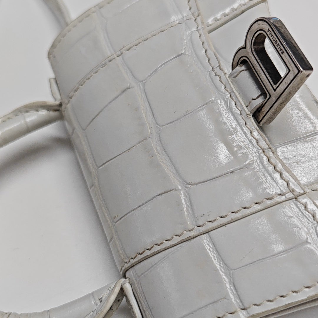 Hourglass Mini Calfskin White